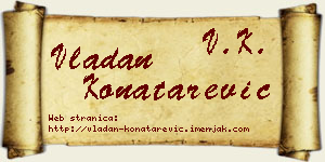 Vladan Konatarević vizit kartica